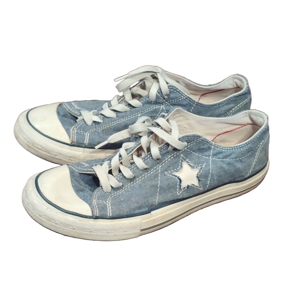 Converse One Star Womens Blue Denim Low Top Sneakers US 9